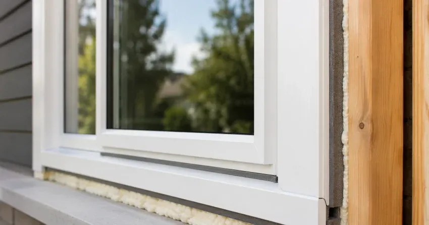 technician installing fiberglass window frame in Whitchurch-Stouffville home