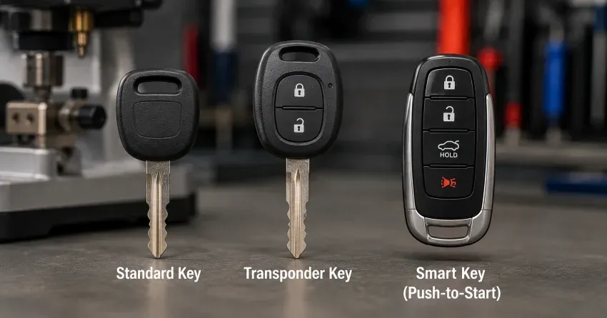 technician cutting a transponder ignition key in Whitchurch-Stouffville