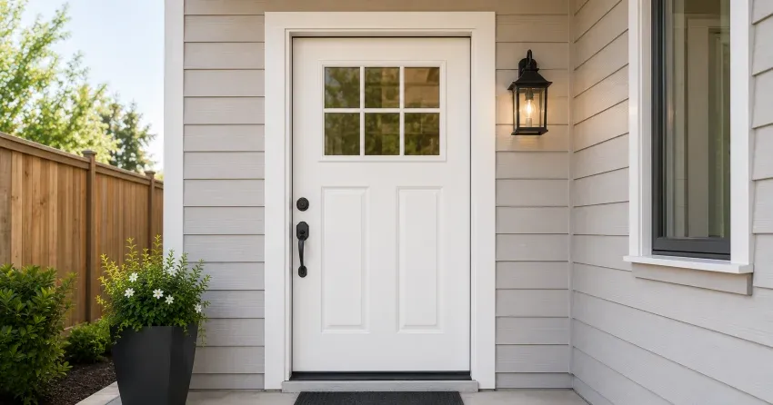 technician installing exterior door frame in Wesley Corners, Whitchurch-Stouffville