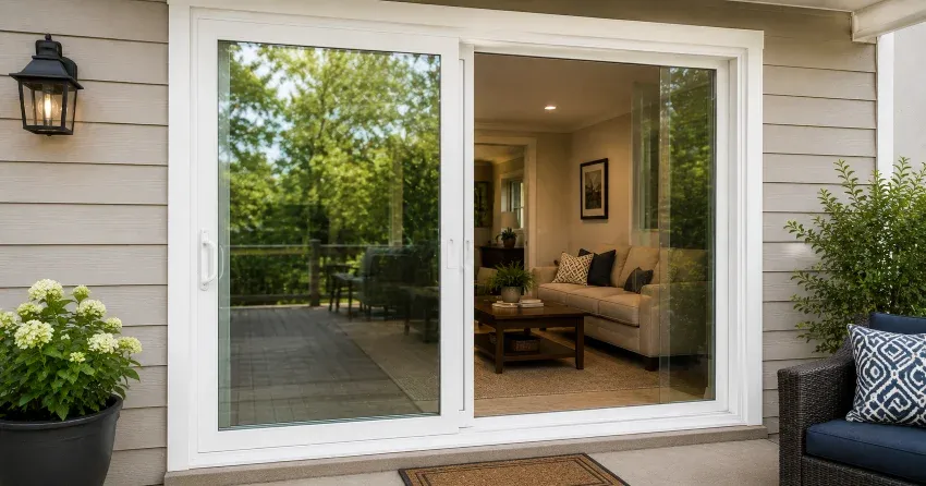 new patio door replacement installed in Wesley Corners, Whitchurch-Stouffville home