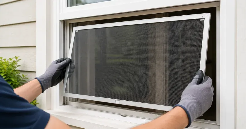 technician repairing a window sash and balance system in Bloomington, Whitchurch-Stouffville