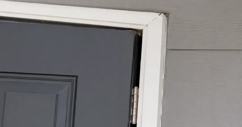 technician tightening a loose door hinge in Bloomington, Whitchurch-Stouffville